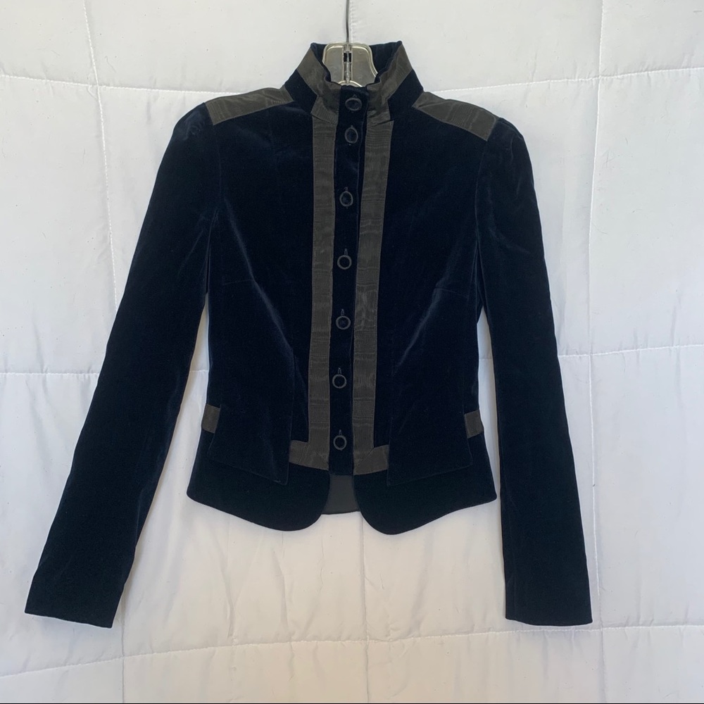 Diane von Furstenberg Victor Blazer in Navy Velvet